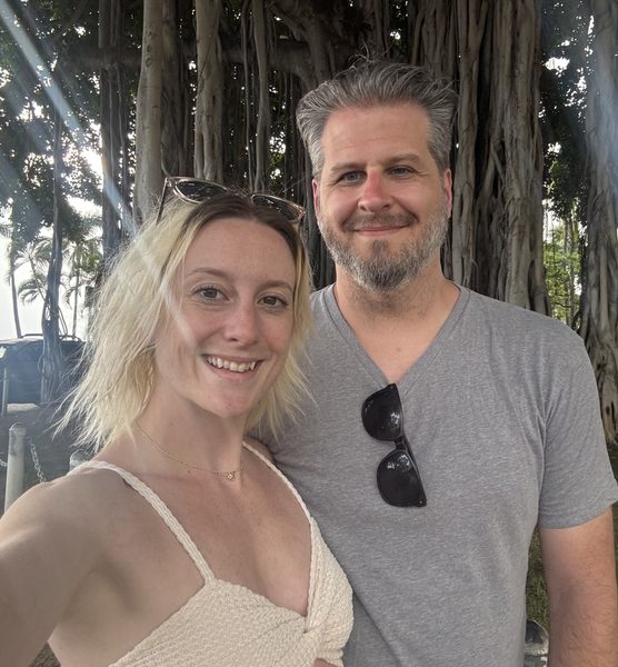 Anne and Adam Duke together while traveling
